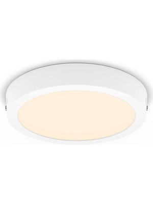Rafta Philips LED Gömme Spot Ince Yüzey, 12 W, Sıcak Beyaz Işık (2700K), Yuvarlak, Beyaz