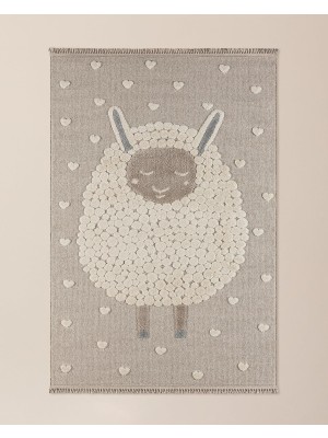 Rafta Mouton Halı - Bej - 120X180 cm