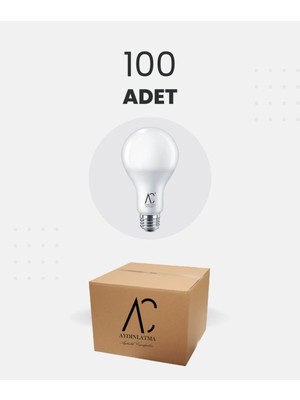 Rafta Ac Aydınlatma 9W Bulb LED Ampul 6500K Beyaz Işık - 100 Adet
