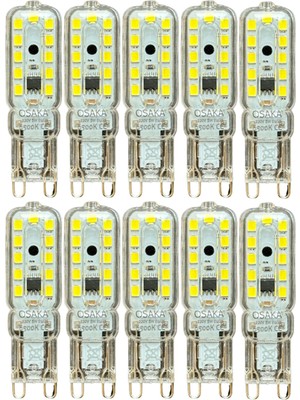 Rafta Osaka 5W 6500K Beyaz Işık G9 Duylu LED Kapsül Ampul, 10 Adet