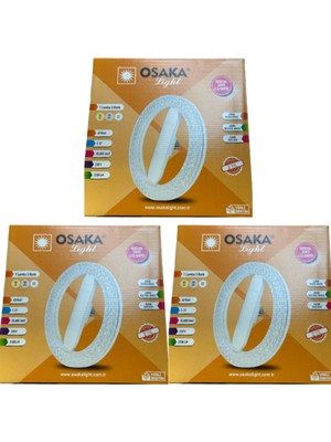 Rafta Osaka 40W E27 Duylu Simit Ampul, 3 Adet, Sarı-Günışığı-Beyaz