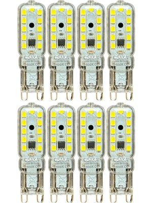 Rafta Osaka 5W 6500K Beyaz Işık G9 Duylu LED Kapsül Ampul, 8 Adet