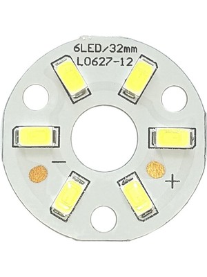 Rafta Alkatronik 5730 12V 3W 32MM Beyaz LED Modül Aluminyum Pcb 6 LED Lamba Aydınlatma Işık