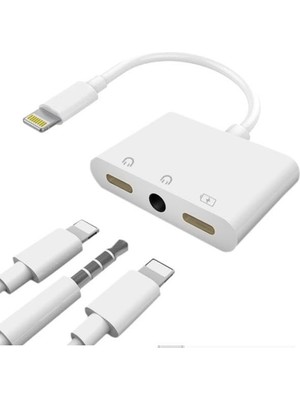 Rafta Lunatic 5647 Lightning Kulaklık Şarj Çoklayıcı Çevirici Dönüştürücü Adaptör