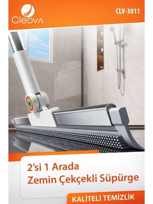 Rafta Cleova 2'si 1 Arada Çekpas Kauçuk Fırça Paspas Mop