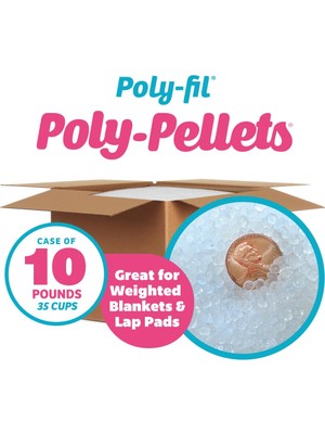 Rafta Fairfield PP10 Fil Poli Peletler Ağırlıklı Doldurma Boncukları Dökme Kutu, 4,5 Kg, Beyaz