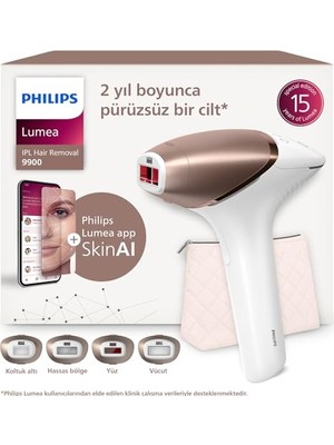 Rafta Philips Lumea 9900 Serisi BRI951/03 Ipl Tüy Alma, Skinaı,vücut,yüz,koltuk Altı,bikini,4 Başlık,çanta