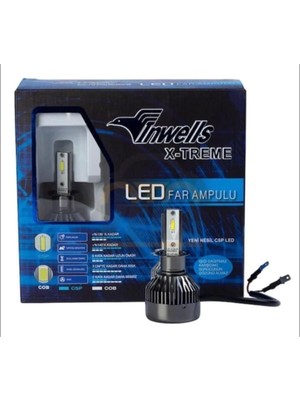 Rafta Inwells 9006 LED Ampul 6000K 10.000 Lümen 12-24V Uyumlu