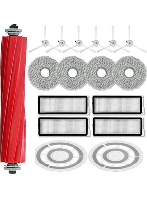 Rafta 17 Parça Roborock Qrevo S/qrevo Maxv/qrevo Pro/qrevo Plus Robot Süpürge Uyumlu Fırça,hepa Filtre,toz Çöp Torbası,mop Paspas Bez,braket Mop Tutucu Yedek Parça Aksesuar Seti-Beyaz 17 Parça