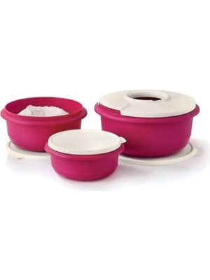 Rafta Tupperware Miksim Hazırlık ve Saklama Seti 3'lü Çok Renkli