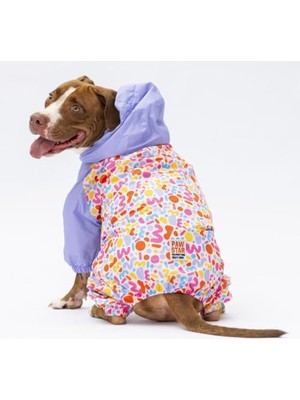 Rafta Marsala Polarlı Su Geçirmez Orta-Büyük Irk Köpek Yağmurluk Tulum (5xl)