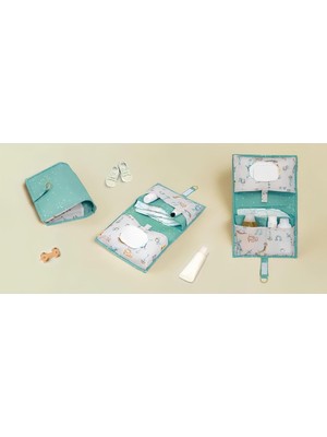 Tr Bebek Alt Bakım Çantası, Mavi, 26X22X18 cm