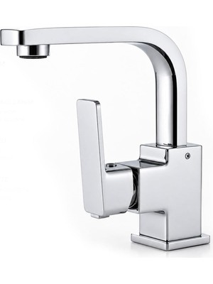 Tr Kuğu Kısa Lavabo Bataryası Krom Kaplama Döner Başlıklı Şık Kullanışlı Mutfak Banyo Musluğu