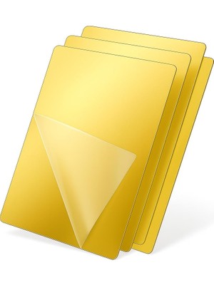 Tr 4 Adet Kendinden Yapışkanlı Pleksi Ayna Levha, Kırılmaz Akrilik Duvar Aynası, Dekoratif ve Modern Yapıştırmalı Panel, Hafif Parlak Pleksi Duvar Dekoru, Ev ve Ofis (4, Gold, 5X10)