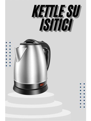 Hace Bazaar Kettle C F Tipi 220-240V Paslanmaz Çelik Elektrik Kablolu Otomatik Kapanma