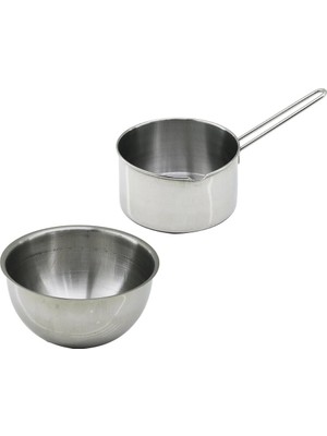 Hace Bazaar 2 Parça Sütlük ve Sosluk Seti - 14 cm ve 17 cm - Paslanmaz Çelik
