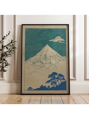 Ninastore Dağ Manzarası Vintage Japon Tarzı Dijital Poster Indir