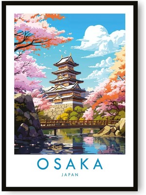 Ninastore Osaka Japonya Seyahat Posteri: Giclée Fine Art Print