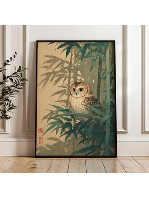 Ninastore Bambu Ormanında Baykuş Japon Tarzı Dijital Poster Indir