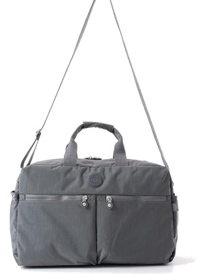 Tr Krinkıl Kumaş Büyük Boy Seyahat/hafta Sonu Çantası 50X29X19 cm – Çok Bölmeli 5 Göz, Fermuarlı, Ayarlanabilir Omuz Askılı, Iç Cep Fermuarlı