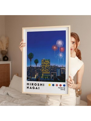 Ninastore Hiroshi Nagai Sanat Baskısı Japon Şehir Popu Dijital Indirme Japon Sanat Posteri Vaporwave Baskı Ev ​​dekorasyonu Modern Sanat Baskısı