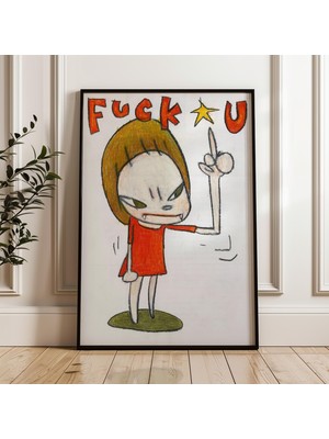 Ninastore Yoshitomo Nara'dan Esinlenilmiş Karakter Çağdaş Japon Pop Dijital Poster Indirme