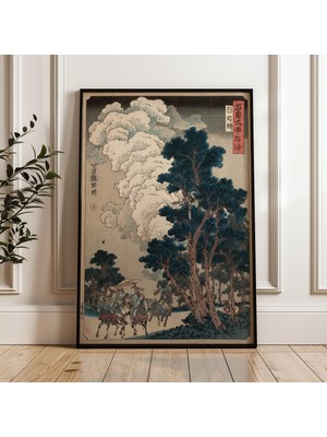 Ninastore Japon Sanat Posteri, Vintage Japon Sanat Baskısı, Oryantal Duvar Sanatı, Geleneksel Ahşap Baskı Tarzı, Zen Doğa Ev Dekorasyonu