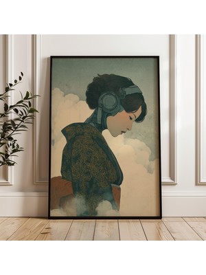 Ninastore Siberetik Geyşa Japon Retrofütürizmi Dijital Poster Indirme