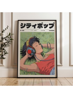 Ninastore Retro Japon Anime Posteri, Vaporwave Indie Oda Dekorasyonu (Dijital Indirme)
