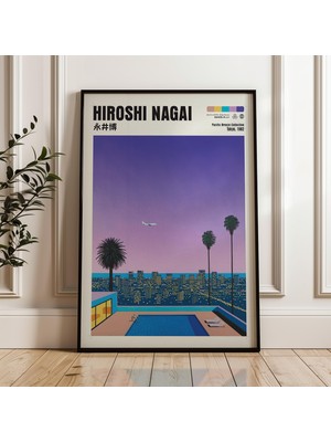 Ninastore Hiroshi Nagai Sanat Baskısı Vaporwave Japon Posteri (Dijital Indirme)