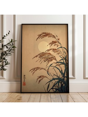 Ninastore Altın Pampas Otu Japon Tarzı Dijital Poster Indir