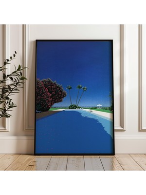 Ninastore Havuz Kenarı Manzarası Japon Şehir Pop Dijital Poster Indirme