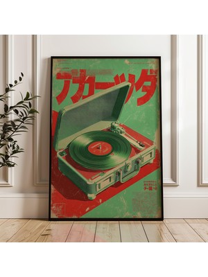 Ninastore Vintage Japon Plak Çalar Retro Indie Dijital Poster Indirme