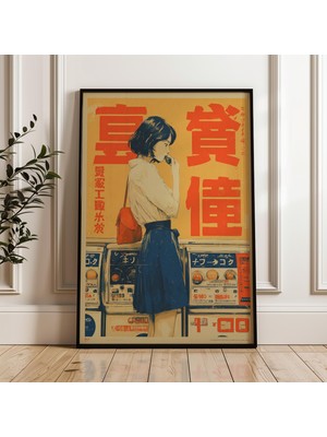 Ninastore Genç Kadın Vintage Japon Illüstrasyonu Dijital Poster Indirme
