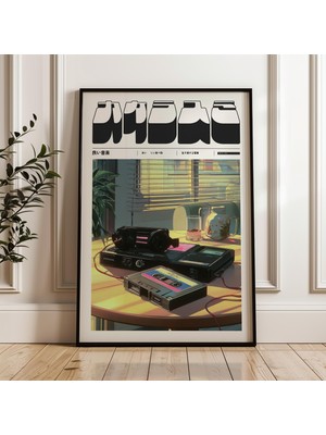 Ninastore Retro Kaset ve Çalar Japon Bağımsız Film Posteri Dijital Poster Indirme