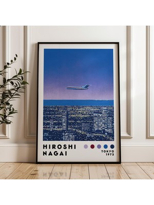 Ninastore Hiroshi Nagai Sanat Baskısı Dijital Indirme Japon Sanat Posteri Vaporwave Baskı Ev ​​dekorasyonu Japon Şehir Pop Modern Sanat Baskısı