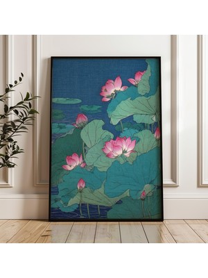 Ninastore Çiçekli Japon Posteri, Vintage Japon Sanat Baskısı, Oryantal Duvar Sanatı, Geleneksel Ahşap Baskı Tarzı, Zen Doğa Ev Dekorasyonu