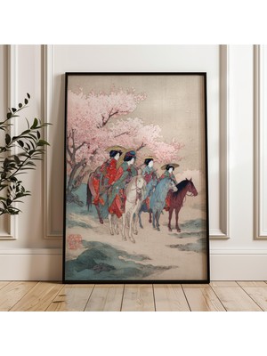 Ninastore Japon Kadın Posteri, Vintage Japon Sanat Baskısı, Oryantal Duvar Sanatı, Geleneksel Ahşap Baskı Tarzı, Zen Doğa Ev Dekorasyonu