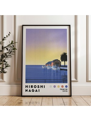 Ninastore Hiroshi Nagai Sanat Baskısı Dijital Indirme Japon Sanat Posteri Vaporwave Baskı Ev ​​dekorasyonu Japon Şehir Pop Modern Sanat Baskısı