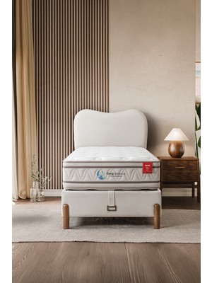 Mekan Yatak Sleep Balance Tek Kişilik Baza Başlık ve Yatak 3'lü Set, Konforlu ve Sessiz Yay Sistemi