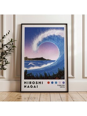 Ninastore Hiroshi Nagai Sanat Baskısı Modern Sanat Baskısı Japon Sanat Posteri Minimalist Poster Japon Şehir Pop Ev Dekorasyonu Vaporwave Baskı