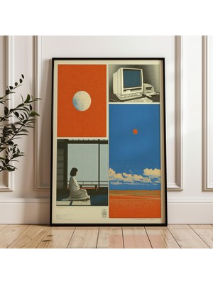 Ninastore Retro Japon Y2K Posteri: Indie Vaporwave Duvar Sanatı (Dijital Indirme)