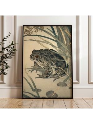 Ninastore Japon Kurbağası Posteri, Vintage Japon Sanat Baskısı, Oryantal Duvar Sanatı, Geleneksel Ahşap Baskı Tarzı, Zen Doğa Ev Dekorasyonu