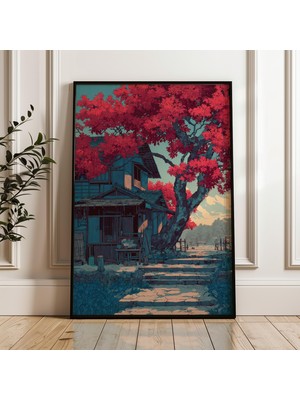 Ninastore Japon Posteri, Vintage Japon Sanat Baskısı, Oryantal Duvar Sanatı, Geleneksel Ahşap Baskı Tarzı, Zen Doğa Ev Dekorasyonu
