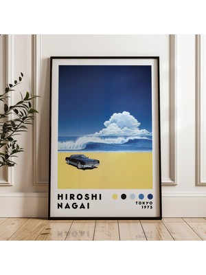 Ninastore Hiroshi Nagai Sanat Baskısı Japon Sanat Posteri Vaporwave Baskı Dijital Indirme Ev Dekorasyonu Japon Şehir Pop Modern Sanat Baskısı