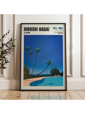 Ninastore Hiroshi Nagai Sanat Baskısı Japon Şehir Pop Vaporwave Dekor (Dijital Indirme)