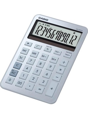 Casio MS-200DQ-BU 12 Hane Buz Mavisi Masa Üstü Hesap Makinesi