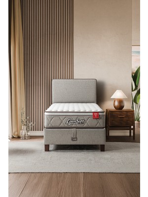 Mekan Yatak Linen Soft Tek Kişilik Baza Başlık ve Yatak 3'lü Set