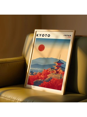 Ninastore Kyoto Sanat Baskısı | Kyoto Posteri | Japonya Seyahat Duvar Sanatı | Japon Tapınak Posteri | Kyoto Duvar Sanatı | Kyoto Seyahat Baskısı | Japonya Baskısı