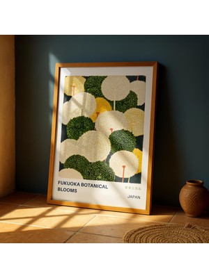 Ninastore Fukuoka Karahindiba Duvar Sanatı Baskısı: Japandi Botanik – Modern Japon Posteri
